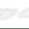 Mexen Yara freestanding fluted bathtub 170 x 75 cm, white, brushed copper overflow - 52861707500-65