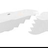 Mexen Yara freestanding fluted bathtub 170 x 75 cm, white, brushed copper overflow - 52861707500-65