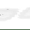 Mexen Yara freestanding fluted bathtub 170 x 75 cm, white, brushed gun gray overflow - 52861707500-66