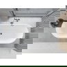 Mexen Yara freestanding fluted bathtub 170 x 75 cm, white, brushed gun gray overflow - 52861707500-66