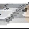 Mexen Yara free-standing grooved bathtub 170 x 75 cm, white, black overflow - 52861707500-70