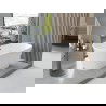 Mexen Yara freestanding fluted bathtub 170 x 75 cm, white, overflow gun metal - 52861707500-95