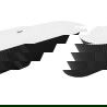 Mexen Yara freestanding fluted bathtub 170 x 75 cm, white/black, chrome overflow - 52861707575-01