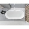 Mexen Yara freestanding ribbed bathtub 170 x 75 cm, white/black, white overflow - 52861707575-20