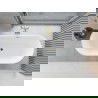 Mexen Yara freestanding ribbed bathtub 170 x 75 cm, white/black, golden overflow - 52861707575-50