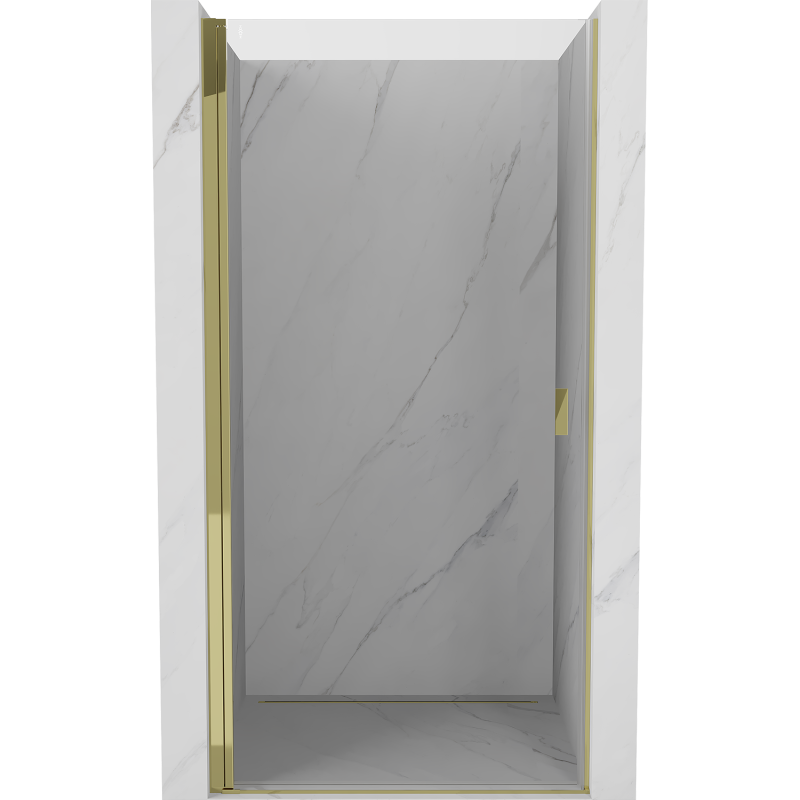 Mexen Mist-B 95 cm Pivot Shower Door, Clear, Gold - 8A2-095-000-50-00