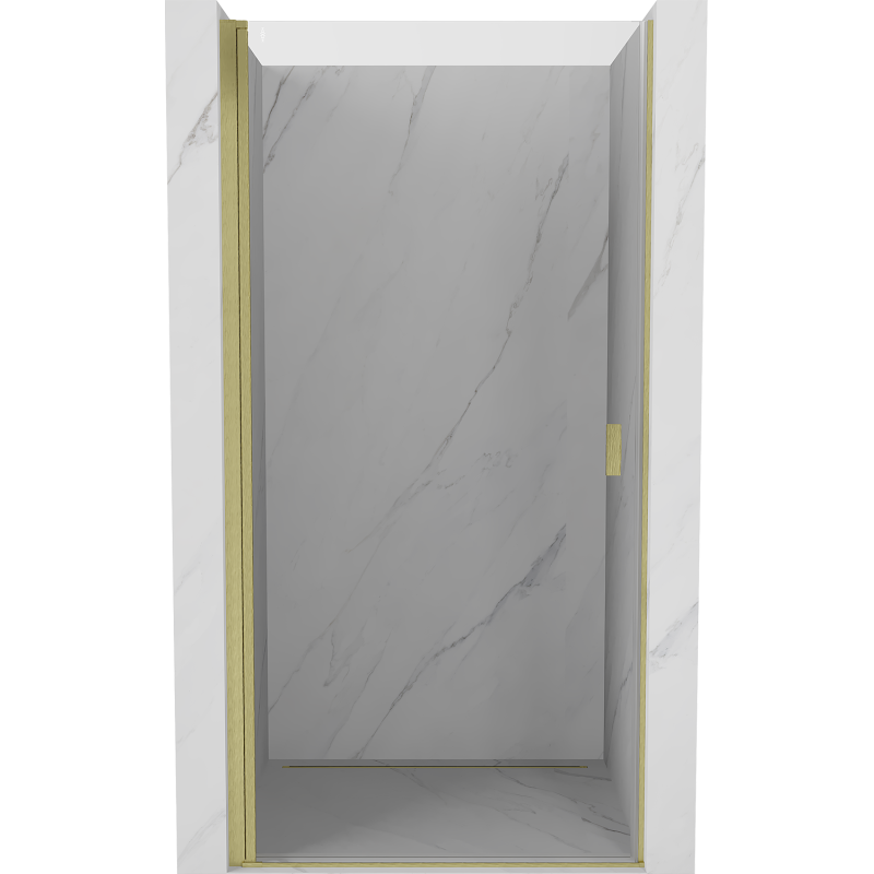 Mexen Mist-B shower door hinged 70 cm, transparent, brushed gold - 8A2-070-000-55-00