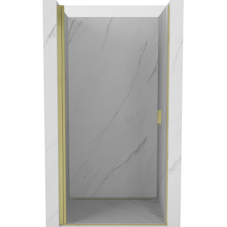 Mexen Mist-B 70 cm Retractable Shower Door, Transparent, Brushed Gold - 8A2-070-000-55-00