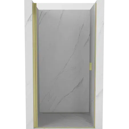 Mexen Mist-B 80 cm hinged shower door, transparent, brushed gold - 8A2-080-000-55-00
