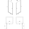 Mexen Mist-B shower door hinged 85 cm, transparent, brushed gold - 8A2-085-000-55-00