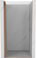 Mexen Mist-B 85 cm Hinged Shower Door, Transparent, Brushed Copper - 8A2-085-000-65-00