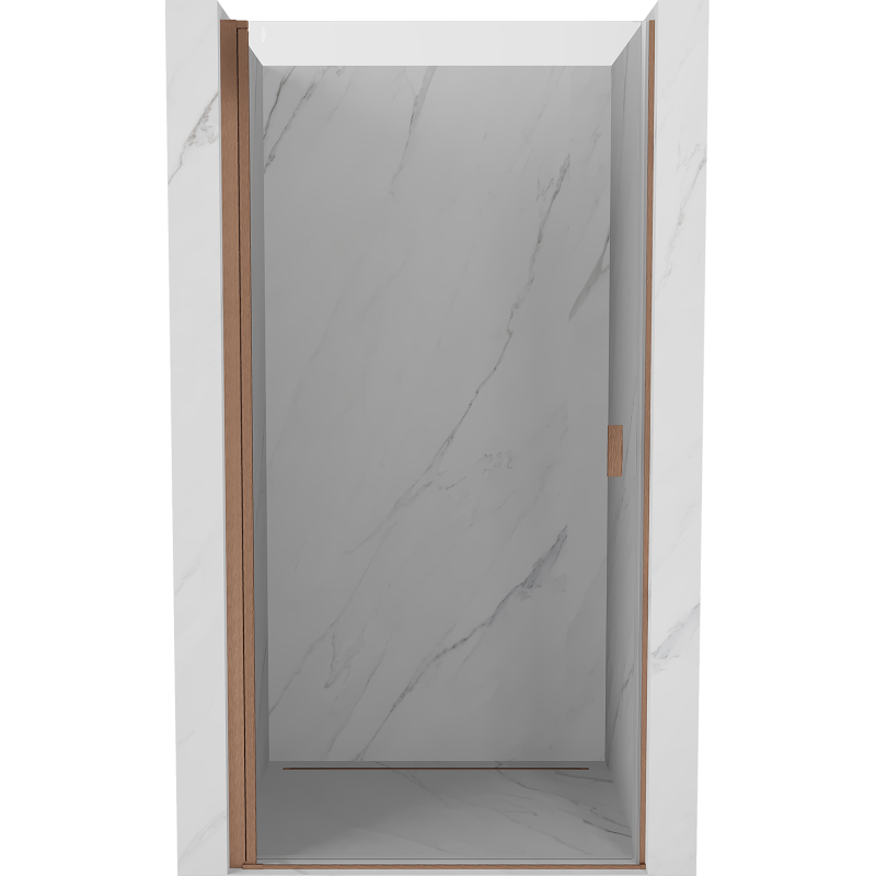 Mexen Mist-B 90 cm Pivot Shower Door, Transparent, Brushed Copper - 8A2-090-000-65-00