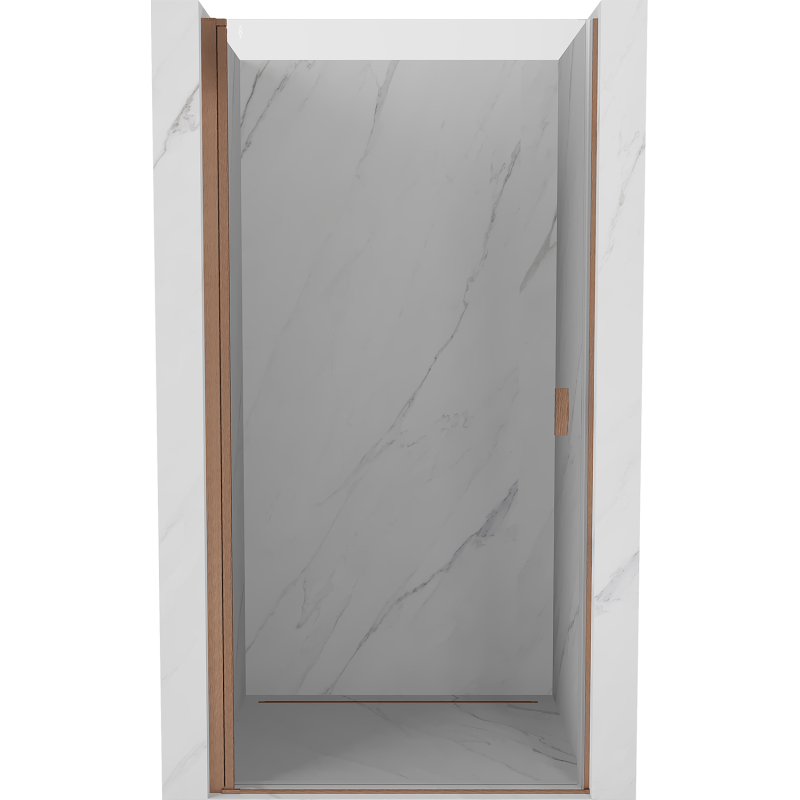 Mexen Mist-B pivot shower door 100 cm, transparent, brushed copper - 8A2-100-000-65-00