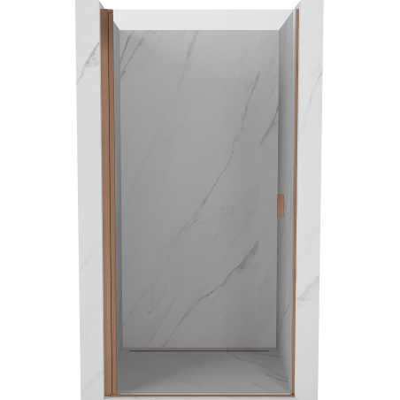 Mexen Mist-B pivot shower door 100 cm, transparent, brushed copper - 8A2-100-000-65-00