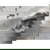 Mexen Oris freestanding ribbed bathtub 150 x 75 cm, white, gun metal overflow - 52871507500-95