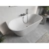 Mexen Oris freestanding ribbed bathtub 150 x 75 cm, white, gun metal overflow - 52871507500-95