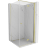 Mexen Mist-F folding shower enclosure right 85 x 85 cm, transparent, brushed gold - 8A6T-085-085-55-00-P