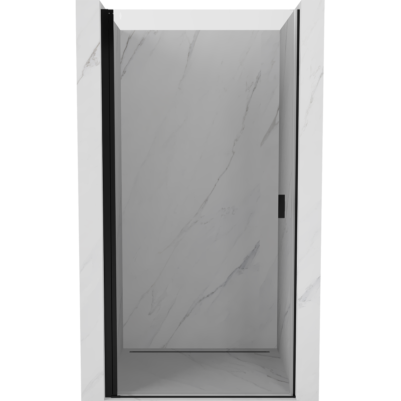Mexen Mist-B 100 cm Hinged Shower Door, Transparent, Black - 8A2-100-000-70-00