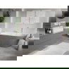 Mexen Oris freestanding against-wall fluted 150 x 75 cm, white/gray, white overflow - 52871507562-20