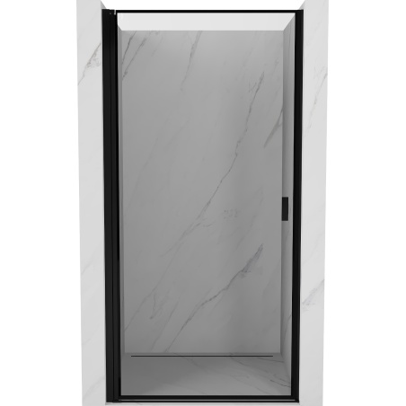 Mexen Mist-B left hinged shower door 90 cm, black frame, black - 8A2-090-000-70-70-L