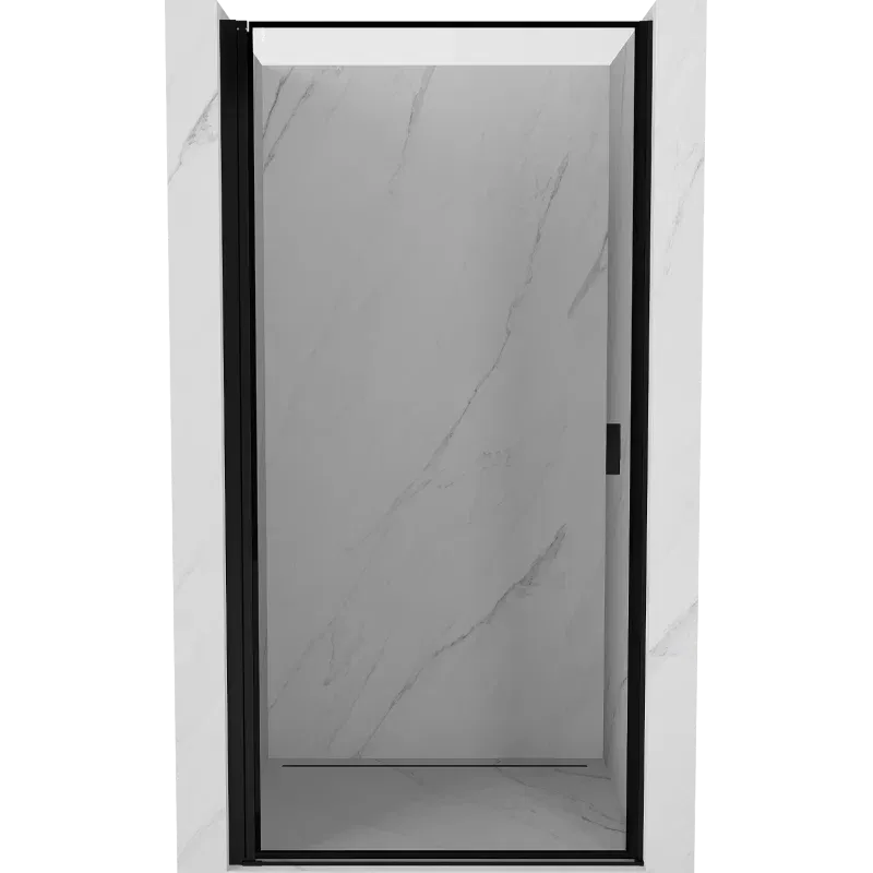 Mexen Mist-B left hinged shower door 100 cm, black frame, black - 8A2-100-000-70-70-L