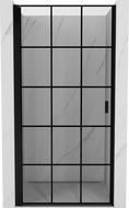 Mexen Mist-B pivot shower door left 80 cm, black grid, black - 8A2-080-000-70-77-L