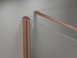 Mexen Mist-F Foldable Shower Enclosure Left 85 x 110 cm, Transparent, Brushed Copper - 8A6T-085-110-65-00-L