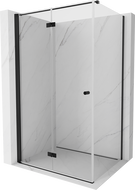 Mexen Mist-F T folding shower enclosure left 100 x 70 cm, transparent, black - 8A6T-100-070-70-00-L