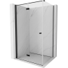 Mexen Mist-F folding shower cabin left 110 x 75 cm, transparent, black - 8A6T-110-075-70-00-L