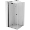 Mexen Mist-F folding shower cabin left 110 x 110 cm, transparent, black - 8A6T-110-110-70-00-L