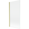 Mexen Mist 1-panel shower screen 90 x 150 cm, transparent, brushed gold - 8A9-090-001-55-00