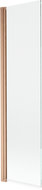 Mexen Mist shower screen 1-wing 50 x 150 cm, transparent, brushed copper - 8A9-050-001-65-00