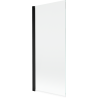 Mexen Mist shower screen 1-wing 80 x 150 cm, transparent, black - 8A9-080-001-70-00
