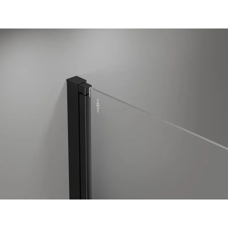 Mexen Mist shower screen 1-wing right 60 x 150 cm, black frame, black - 8A9-060-001-70-70-P
