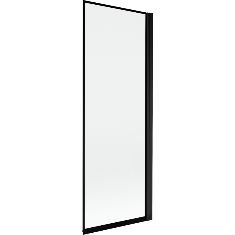 Mexen Mist 1-panel Bath Screen Right 70 x 150 cm, Black Frame, Black - 8A9-070-001-70-70-P