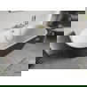 Mexen Oris freestanding wall-adjacent grooved 150 x 75 cm, white/grey, gold overflow - 52871507562-50