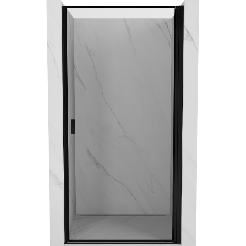 Mexen Mist-B right-hand hinged shower door 80 cm, black frame, black - 8A2-080-000-70-70-P