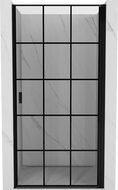 Mexen Mist-B shower door, right hinged, 70 cm, black grid, black - 8A2-070-000-70-77-P