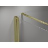 Mexen Mist-F foldable right shower cabin 110 x 120 cm, transparent, brushed gold - 8A6T-100-120-55-00-P - 8A6T-110-120-55-00-P