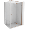 Mexen Mist-F folding shower cabin right 75 x 70 cm, transparent, brushed copper - 8A6T-075-070-65-00-P