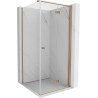 Mexen Mist-F T folding shower cabin right 70 x 70 cm, transparent, brushed copper - 8A6T-070-070-65-00-P