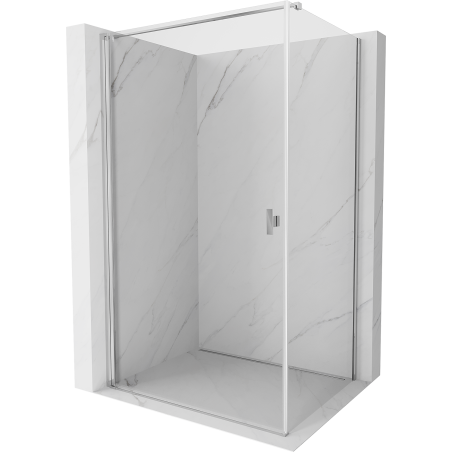 Mexen Mist-B pivot shower enclosure 90 x 80 cm, transparent, chrome - 8A2T-090-080-01-00