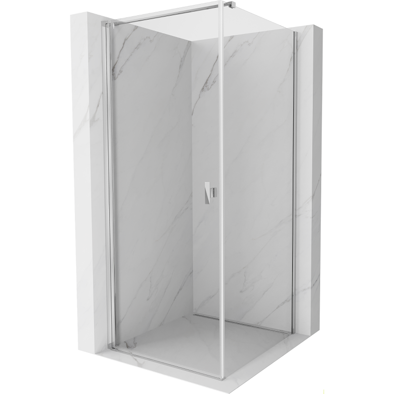 Mexen Mist-B hinged shower enclosure 100 x 100 cm, transparent, chrome - 8A2T-100-100-01-00