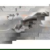 Mexen Oris free-standing wall-mounted fluted 150 x 75 cm, white/black, brushed copper overflow - 52871507575-65