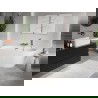 Mexen Oris wall-mounted freestanding ribbed 170 x 80 cm, white, overflow pink gold - 52871708000-60