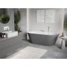 Mexen Oris freestanding wall-adjacent ridged 170 x 80 cm, white/gray, white overflow - 52871708062-20