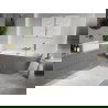 Mexen Oris free-standing back-to-wall fluted 170 x 80 cm, white/grey, gold overflow - 52871708062-50