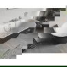 Mexen Oris freestanding wall-attached fluted bathtub 170 x 80 cm, white/gray, brushed nickel overflow - 52871708062-97