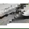 Mexen Oris freestanding wall-adjacent grooved bathtub 170 x 80 cm, white/black, chrome overflow - 52871708075-01