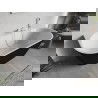 Mexen Oris freestanding ribbed wall-adjacent bathtub 170 x 80 cm, white/black, white overflow - 52871708075-20